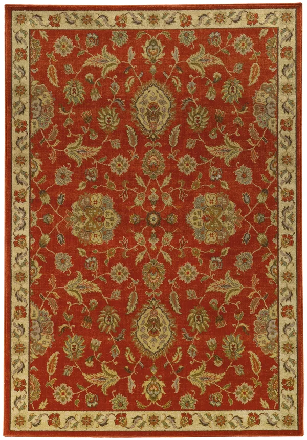Oriental Weavers Casablanca 5317d 5&3x22 x 7&6x22 Red - Beige Rug