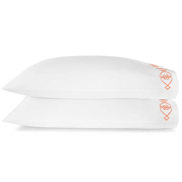 Peacock Alley Coral Concerto Sateen Pillow Cases -King