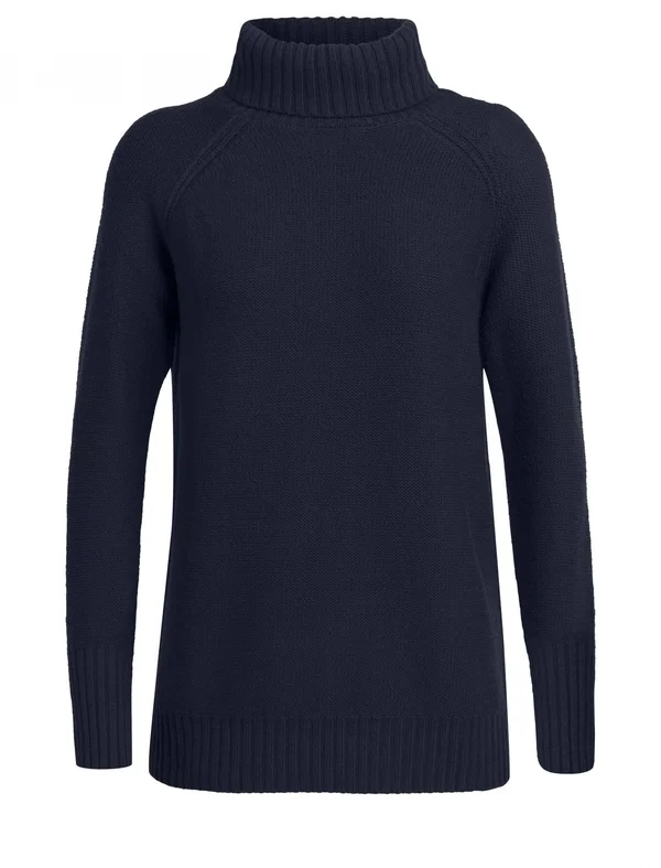 Icebreaker Women's Waypoint Roll Neck Sweater - Small - Midnight Navy