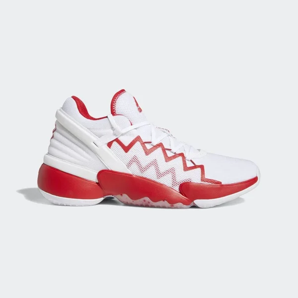 Adidas D.O.N Issue 2 Basketball Shoes Custom Colors, 13.5, White/Scarlet/White
