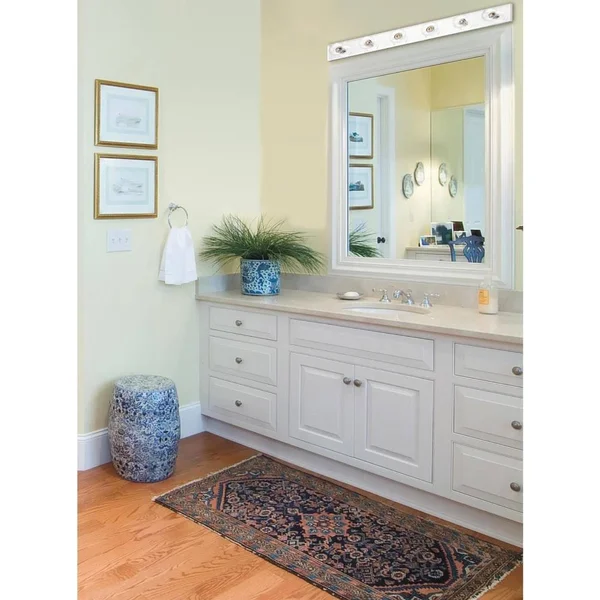 Westinghouse 6645000 6 Light Bath Bar Beveled Mirror