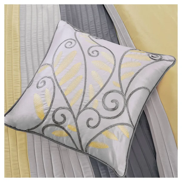 Madison Park - Amherst 7 Piece Comforter Set - Yellow - Cal King
