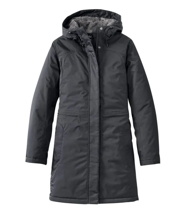 Women's Petite Winter Warmer Coat Gray Extra Large - L.L.Bean