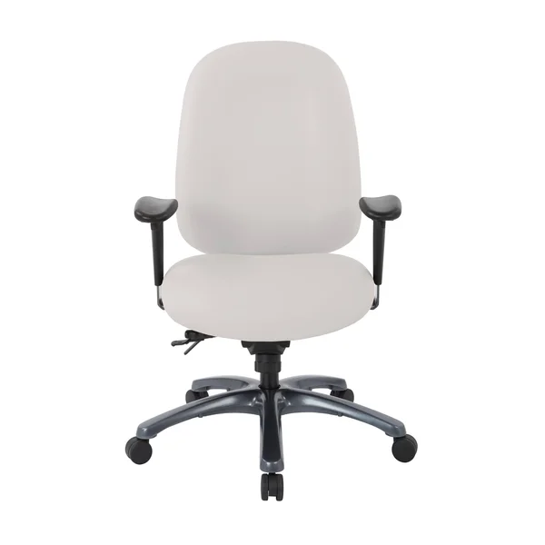 Multi-Function High-Back Office Chair with Seat Slider and Titanium Finish Base - Lipstick
