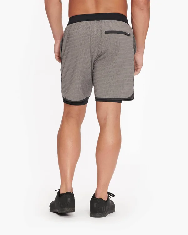 Vuori Stockton Short - Men's Grey Linen Texture, L