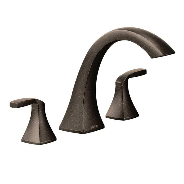 Moen T693NL Voss Polished Nickel Two-Handle Roman Tub Faucet