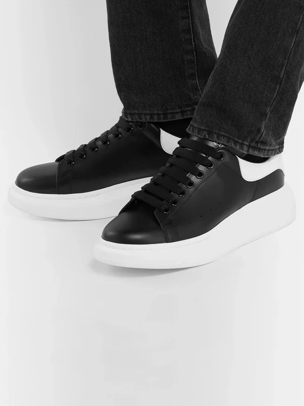 Alexander McQueen Oversized Leather Sneakers - Black