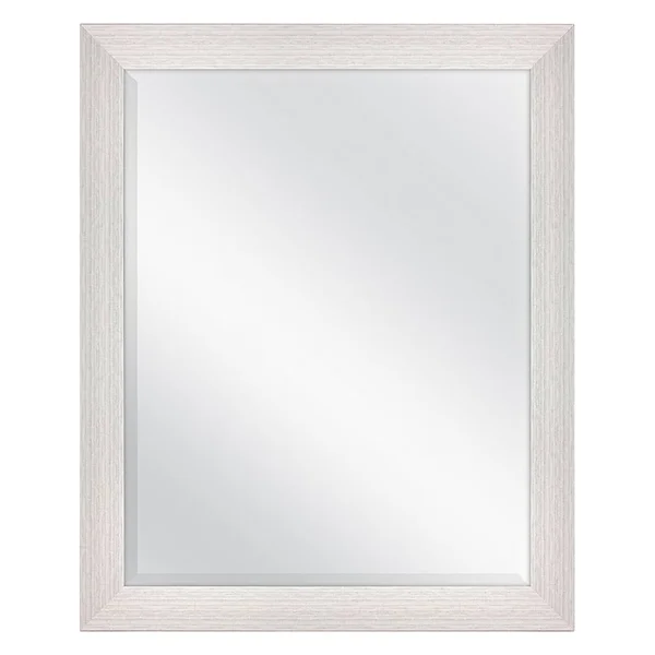 26.5x22 x 32.5x22 Wedge Wall Mirror in Rustic Grey