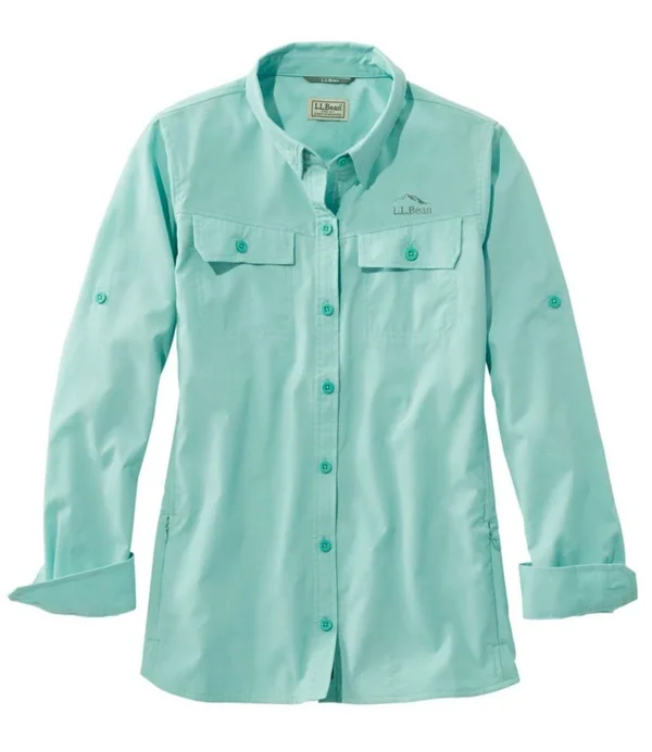 Women's No Fly Zone Insect-Repellent Shirt, Long-Sleeve Blue Small, L.L.Bean