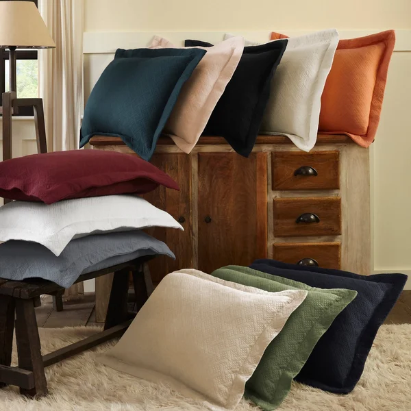 Superior Jacquard Matelasse Basket Cotton Bedspread Set - Black - King