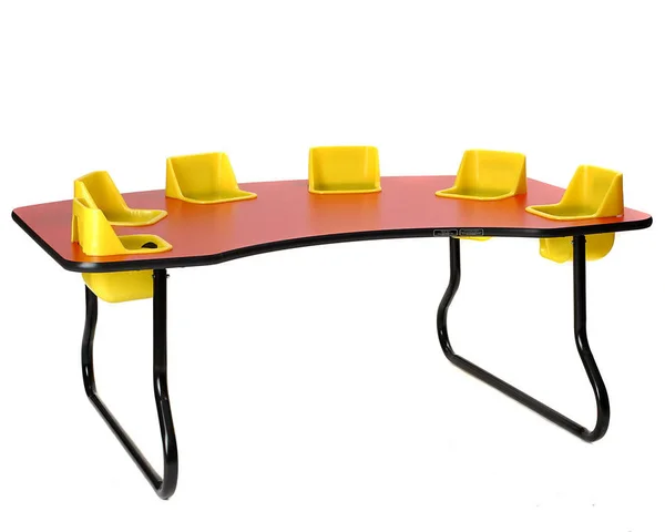 Toddler Tables Kid's Toddler Table Size: 27x22 H, Seat Color: Red, Table Top Color: Yellow