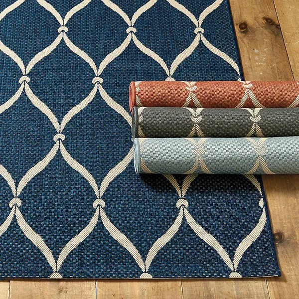 Palmetto Indoor/Outdoor Rug Terra Cotta/Beige 4& x 5& 7x22 - Ballard Designs