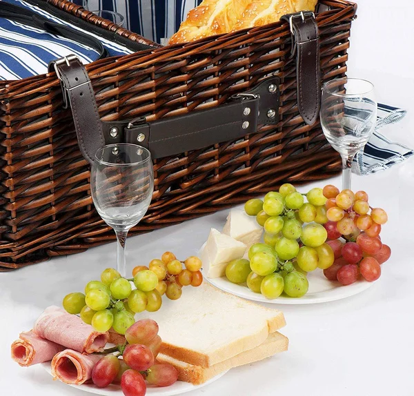 Picnic Basket Set for 4 Person - Insulated Picnic Hamper Set, Picnic Table Set, Picnic Plates, Picnic Supplies, Summer Picni