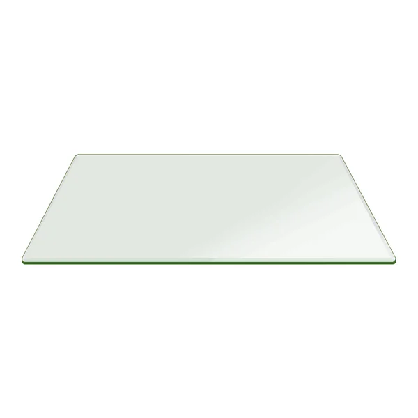 Fab Glass and Mirror 44x22 x 84x22 3/4x22 Thick Tempered Beveled Edge Polish Radius Corners Rectangle Glass Table Top, Clear