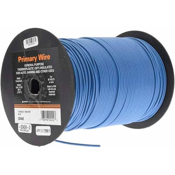 East Penn WIRE - Primary, 14 AWG, Blue, 1000' 02442