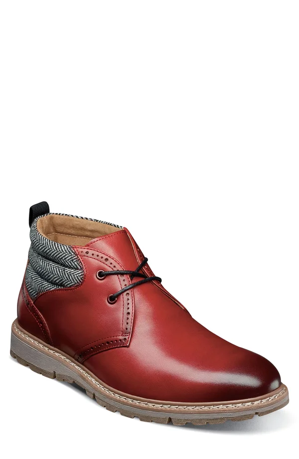 Stacy Adams Men's Grantley Chukka Boot - Color: Cranberry, Size: 8.5