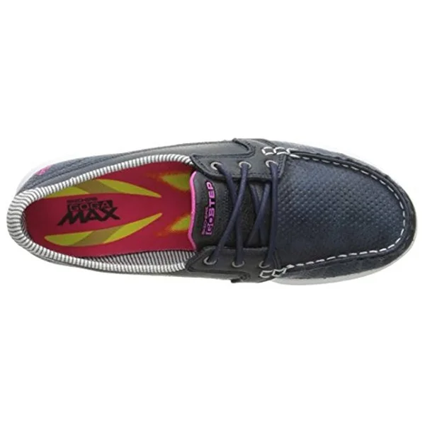 Skechers Women's Go Step Shore Boat Shoe - Size: 5.5 M, Blue/White