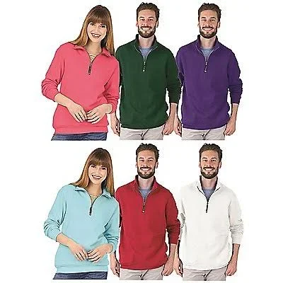 Charles River Apparel Crosswind Quarter Zip Sweatshirt-9359, Red