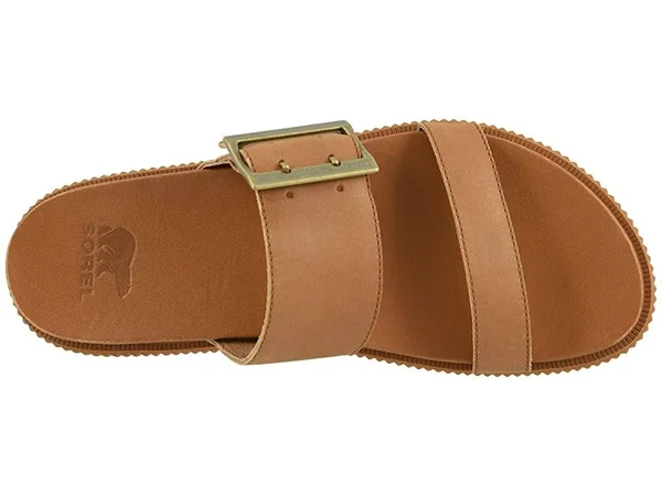 Sorel Women's Roaming Buckle Slide - 8 - Camel Brown
