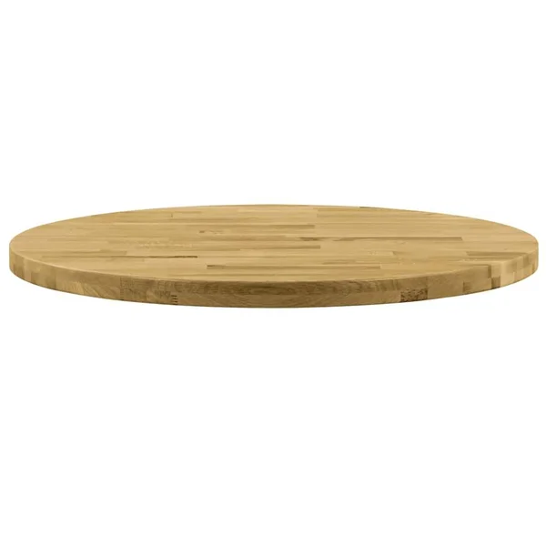 vidaXL Table Top Solid Oak Wood Round 1.7x22 19.7x22