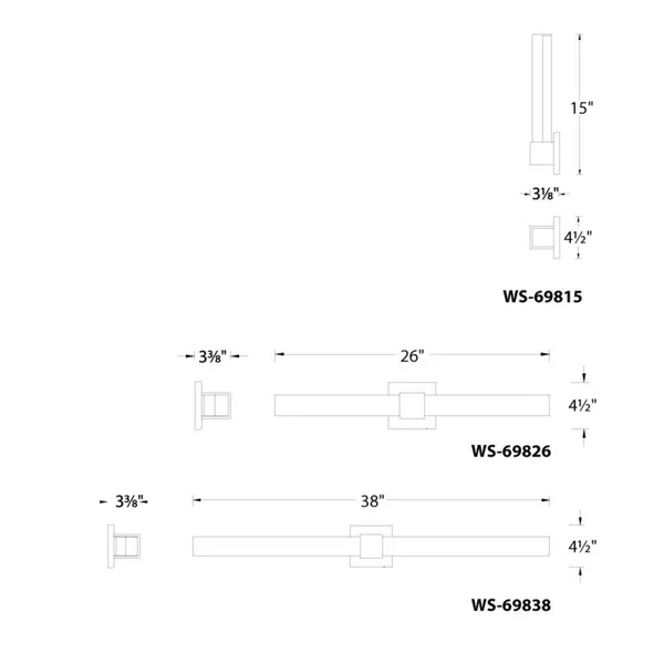 WAC Lighting Esprit LED WS-69826-BN Bathroom Vanity Light
