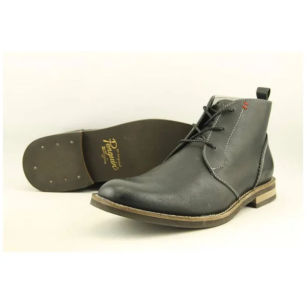Original Penguin Men's High-Top Leather Derbys - Black - Size 10.5
