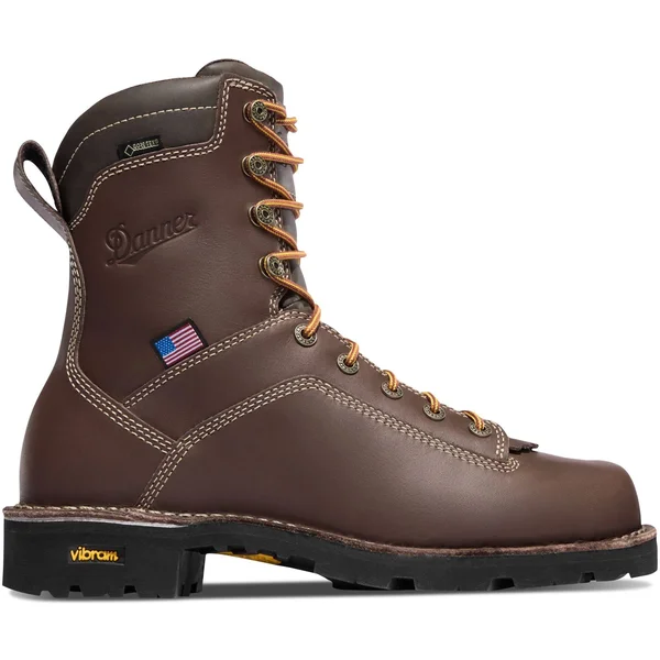 Men's Danner Quarry USA 8x22 Brown Alloy Toe