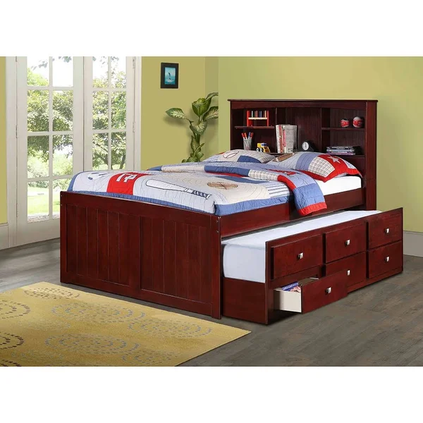 Donco Kids Twin Trundle Bed in Dark Cappuccino
