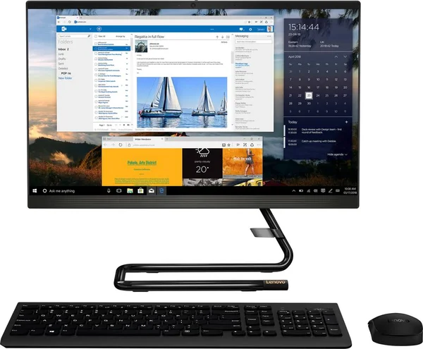 Lenovo - IdeaCentre AIO A340 22x22 Touch-Screen All-in-One - Intel Pentium - 8GB Memory - 1TB Hard Drive - Black