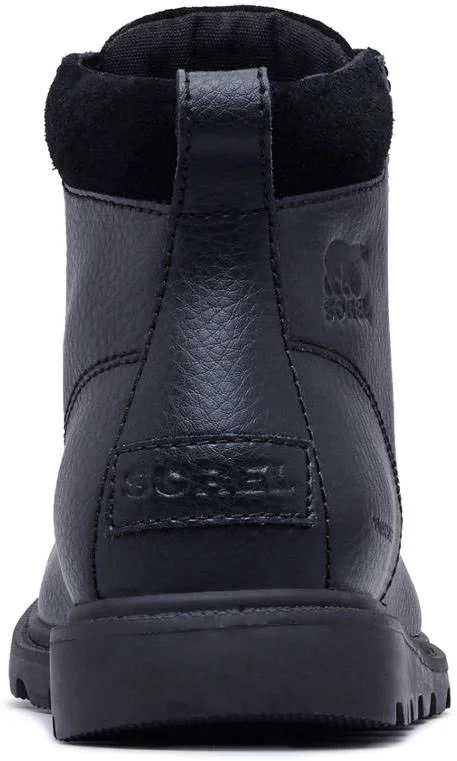 Boy's Sorel Madson Waterproof Moc Toe Boot, Size 1 M - Black