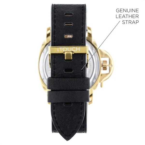 iTouch Connected Men's Leather Strap Watch, Size: Large