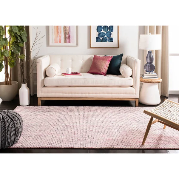 Safavieh 2&-3x22 x 8& Abstract ABT473U Ivory - Pink Rug