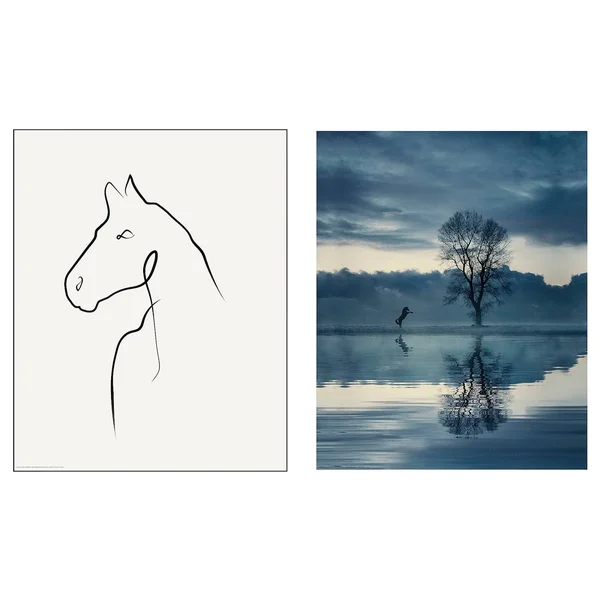 IKEA - Bild Poster, Horse Drawing, 16x20