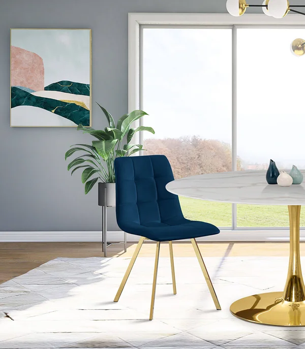 Meridian Furniture Annie Navy Velvet Dining Chair (Set of 2)