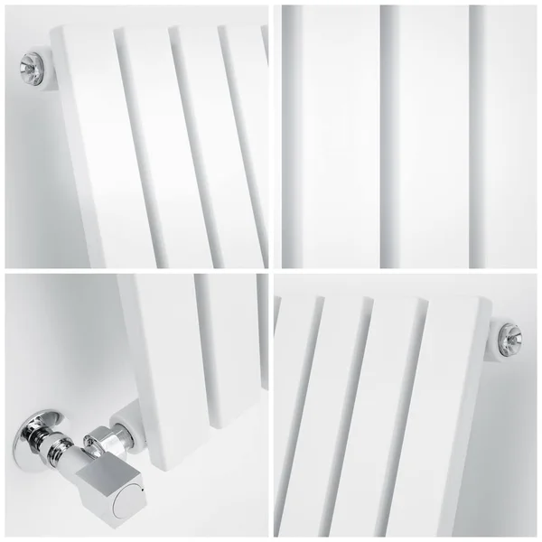 Hudson Reed NAHB0249 Sloane - White Horizontal Flat Panel Designer Radiator 25 x 23 5/8