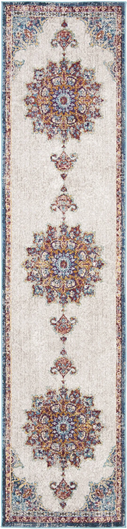 Safavieh Aria ARA103A 5&1x22 x 7&6x22 Ivory, Navy Area Rug