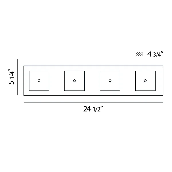Eurofase 20380-014 Geos 4-Light Bathbar - Satin Nickel
