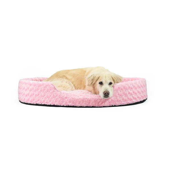 FurHaven Ultra Plush Oval Pet Bed - Jumbo - Strawberry