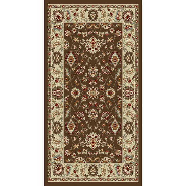 Concord Global 5&3x22 x 7&3x22 Brown Chester Oushak Area Rug