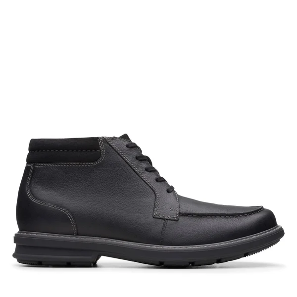Clarks Men's Rendell Rise Ankle Boot - Black Leather