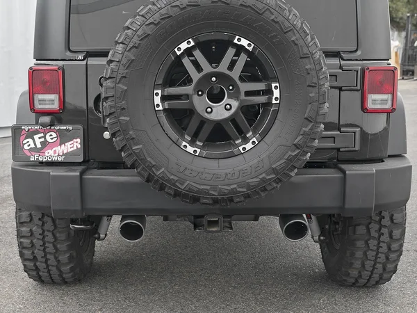 aFe Power 49-48061-B Rebel Series Axle-Back Exhaust System for Jeep Wrangler