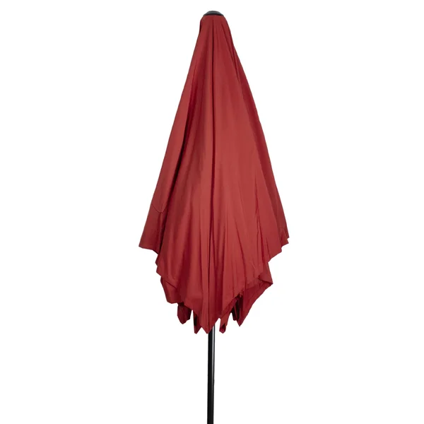 8.85ft Outdoor Patio Lotus Umbrella with Hand Crank, Terracotta