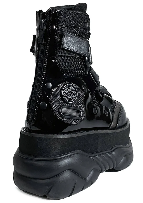 Demonia - Unisex NEPTUNE-126 Boots Black Vegan, Size-10