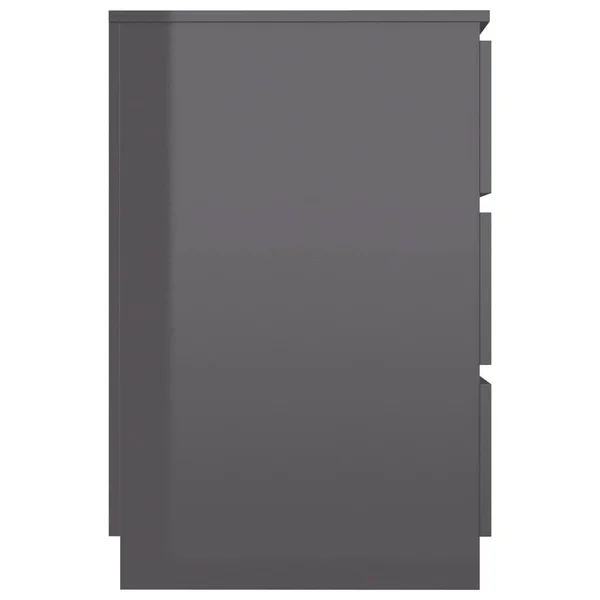 vidaXL Writing Desk High Gloss Gray 55.1x22x19.7x22x30.3x22 Chipboard