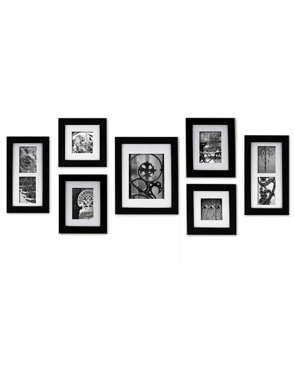 Create A Gallery 7 Piece Black Frame Kit