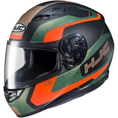 HJC CS-R3 Dosta Motorcycle Helmet Black/Green/Orange - Size: Small (Small)