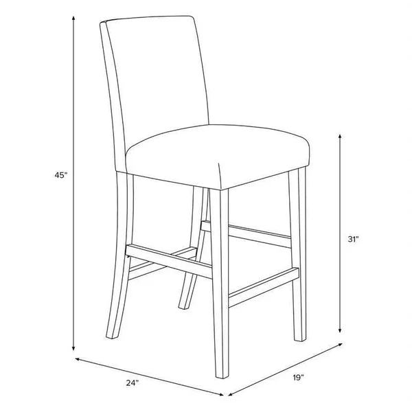 Hendrix Bar Stool with Espresso Legs Navy Velvet - Cloth & Co.