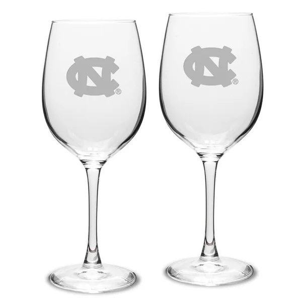 North Carolina Tar Heels 2-Piece 16oz. White Wine Glasses Set