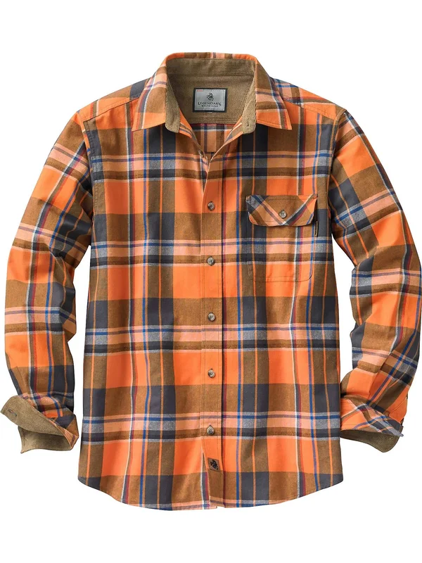 Legendary Whitetails Men's Buck Camp Flannel Shirt, Size: 4XL, Orange