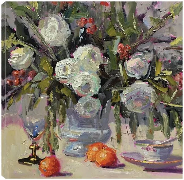 Ranunculus Demo Canvas Prints by Jennifer Stottle Taylor 22X22 Fineartcanvas